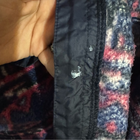 Columbia Women’s XXL Full Zip Dark Sapphire 80s Stripe Print Fleece Jacket - Picture 10 of 10